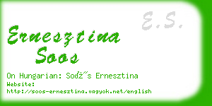 ernesztina soos business card